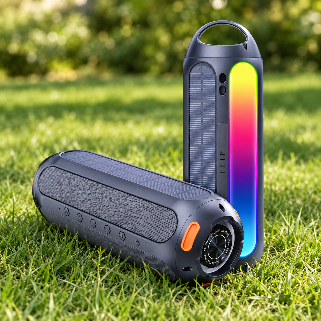 Magnetic Golf Cart Speaker | Solar Bluetooth Speaker with LED Lights