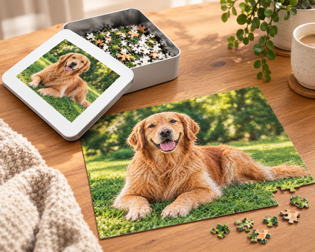Custom Photo Puzzle in a Gift Tin