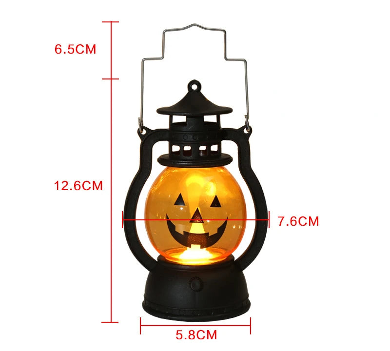 Vintage Pumpkin Lantern | Mini LED Halloween Light