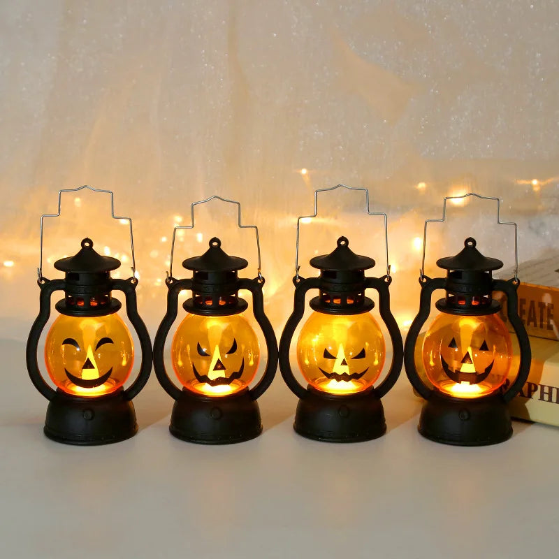 Vintage Pumpkin Lantern | Mini LED Halloween Light