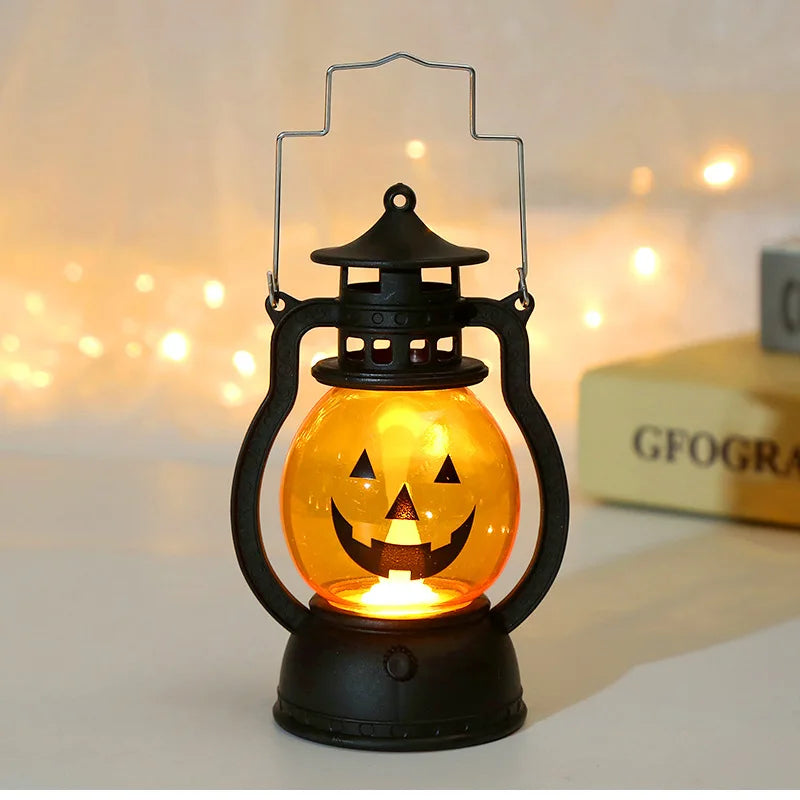 Vintage Pumpkin Lantern | Mini LED Halloween Light