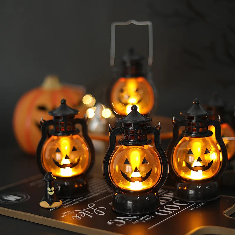 Vintage Pumpkin Lantern | Mini LED Halloween Light