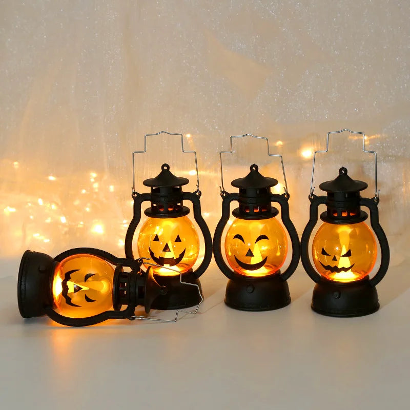 Vintage Pumpkin Lantern | Mini LED Halloween Light