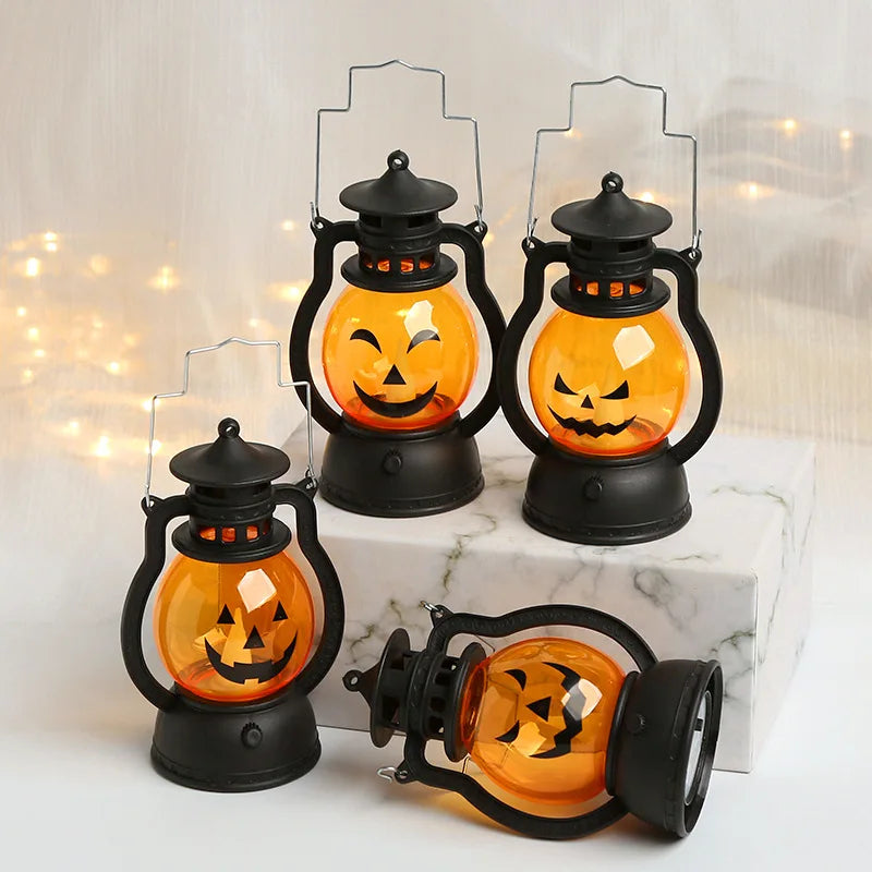 Vintage Pumpkin Lantern | Mini LED Halloween Light