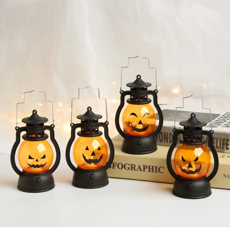 Vintage Pumpkin Lantern | Mini LED Halloween Light