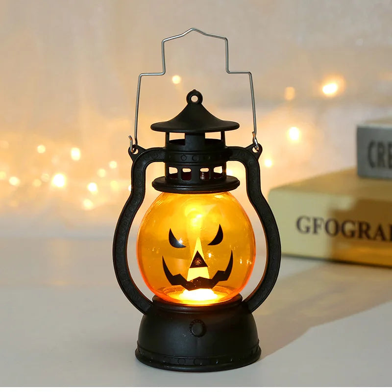 Vintage Pumpkin Lantern | Mini LED Halloween Light