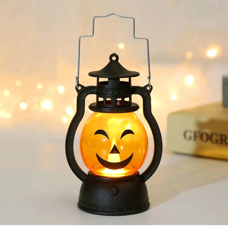 Vintage Pumpkin Lantern | Mini LED Halloween Light