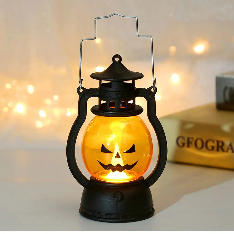 Vintage Pumpkin Lantern | Mini LED Halloween Light