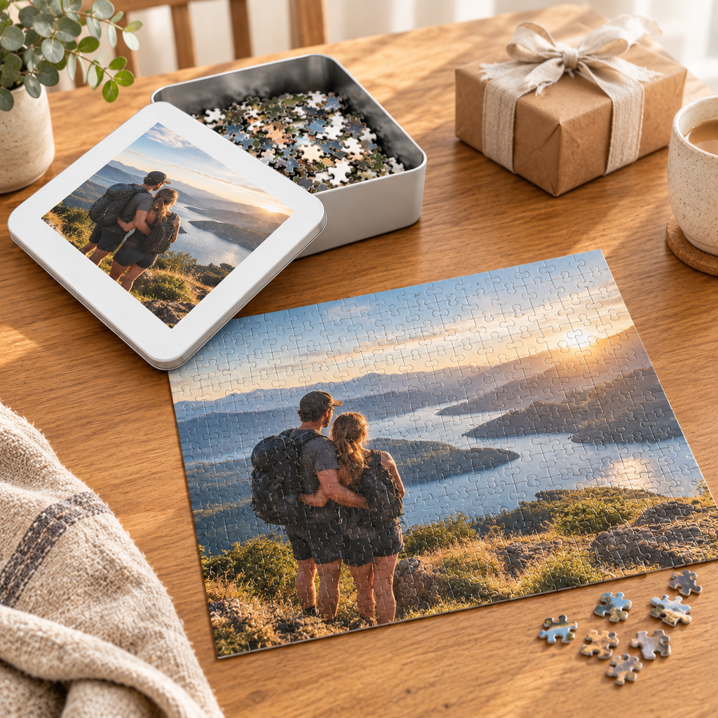Custom Photo Puzzle in a Gift Tin