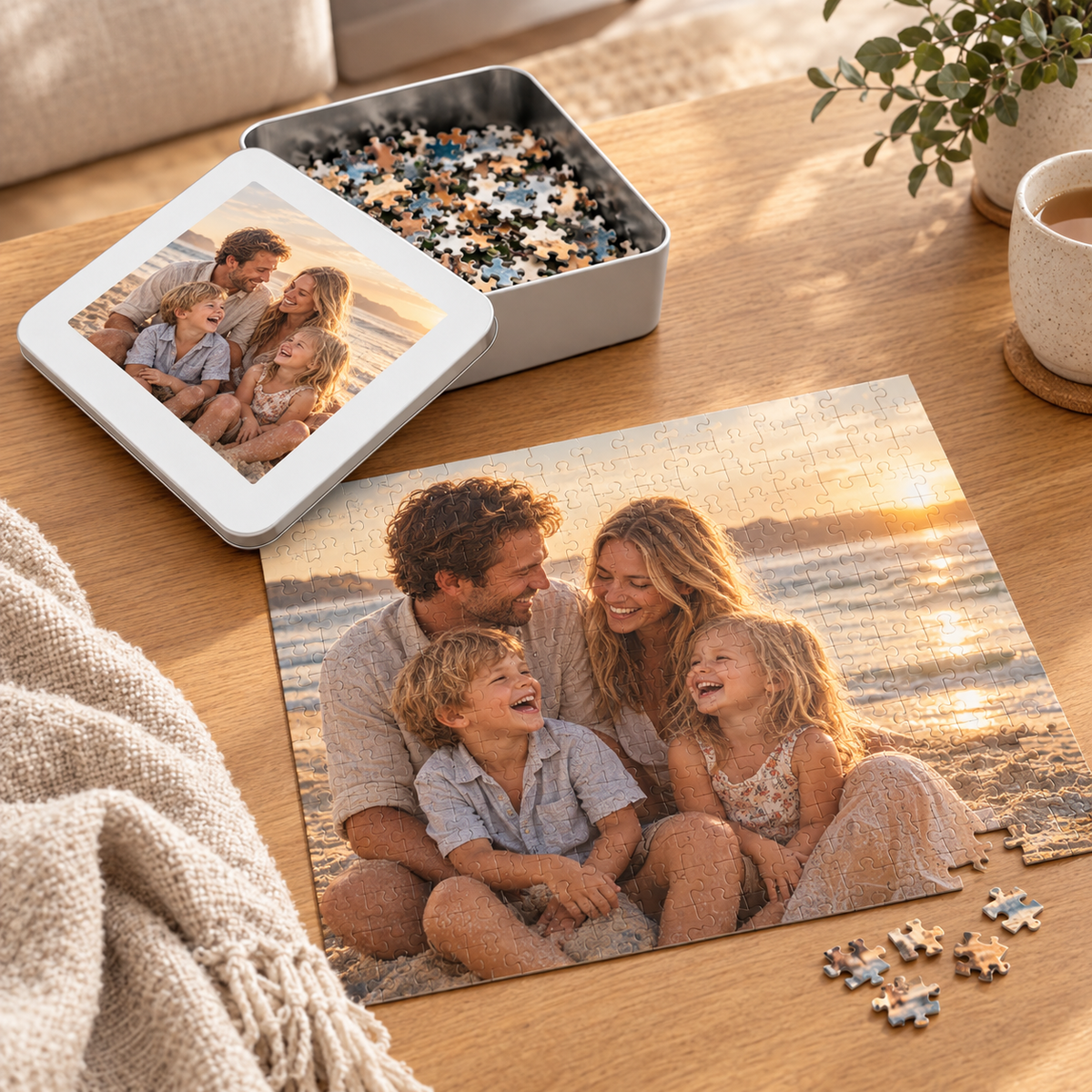 Custom Photo Puzzle in a Gift Tin